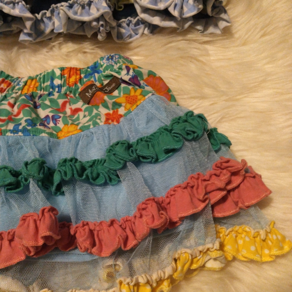 Matilda Jane Floral Ruffle Tulle Skirts Set Of 2 Size 2 - Picture 4 of 8